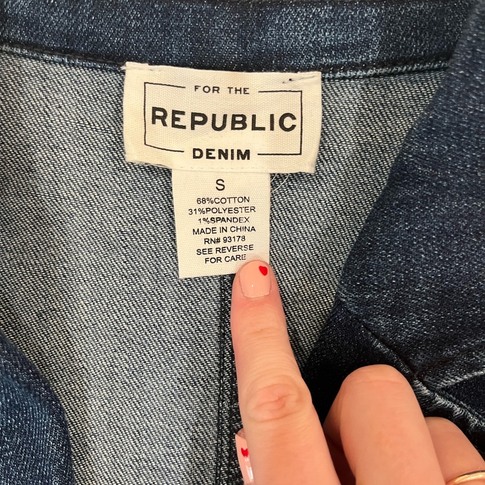 For The Republic Detailed Denim Jacket - Picture 2 of 2